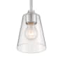 Bellevue Tussle 5" Wide Pendant Brushed Nickel
