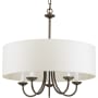 Bellevue Everly Drum Shade 5 Light 22" Wide Drum Chandelier Antique Bronze