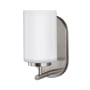 Bellevue Pope Single Light 5" Wide Bathroom Sconce with Cased Opal Etched Shade Brushed Nickel