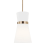 Bellevue Creuse 10" Wide Mini Pendant Satin Brass