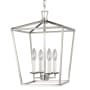 Bellevue Moselle 4 Light 13" Wide Taper Candle Pendant Brushed Nickel