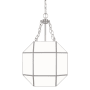 Bellevue Aveyron 4 Light 14" Wide Pendant with Frosted Glass Shade Brushed Nickel