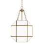 Bellevue Aveyron 4 Light 14" Wide Pendant with Frosted Glass Shade Satin Brass