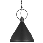 Bellevue Nievre 14" Wide Pendant Midnight Black