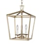 Bellevue Moselle 3 Light 10" Wide Taper Candle Mini Pendant Satin Brass