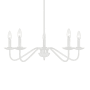 Bellevue 5 Light 28" Wide Taper Candle Style Chandelier Bisque White