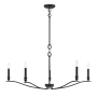 Bellevue 5 Light 15" Tall Taper Candle Style Chandelier Matte Black