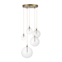 Bellevue 5 Light 28" Wide LED Multi Light Pendant Natural Brass