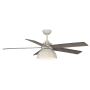 Bellevue 52" 5 Blade LED Indoor Ceiling Fan with Remote Control Distressed White