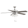 Bellevue 52" 5 Blade 3 Light Indoor LED Ceiling Fan Brushed Nickel
