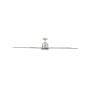 Bellevue Single Light 8 Blade Integrated LED Hanging Indoor / Outdoor Ceiling Fan with Frosted Glass Shade Brushed Nickel