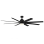 Bellevue Single Light 8 Blade Integrated LED Hanging Indoor / Outdoor Ceiling Fan with Frosted Glass Shade Matte Black