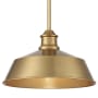 Bellevue 14" Wide Pendant with a brass dome shade Natural Brass