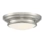 Bellevue 2 Light 13" Wide Flush Mount Bowl Ceiling Fixture Brushed Nickel