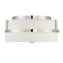 Bellevue 2 Light 13" Wide Flush Mount Drum Ceiling Fixture Polished Nickel