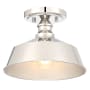 Bellevue 10" Wide Semi-Flush Ceiling Fixture Polished Nickel