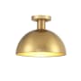 Bellevue 12" Wide Semi-Flush Ceiling Fixture Natural Brass