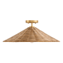 Bellevue 24" Wide Semi-Flush Ceiling Fixture Natural Brass