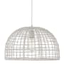 Bellevue 18" Wide Single Light Pendant with Rattan Shade White Rattan / White