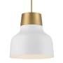 Bellevue 17" Wide Pendant White / Natural Brass