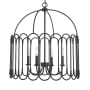 Bellevue 4 Light 24" Wide Taper Candle Pendant Matte Black