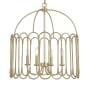 Bellevue 4 Light 24" Wide Taper Candle Pendant Natural Brass