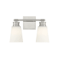 Bellevue 2 Light 14" Wide Bathroom Vanity Light Brushed Nickel