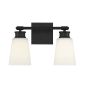 Bellevue 2 Light 14" Wide Bathroom Vanity Light Matte Black