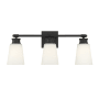 Bellevue 3 Light 23" Wide Bathroom Vanity Light Matte Black
