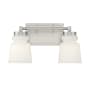 Bellevue 2 Light 15" Wide Bathroom Vanity Light Brushed Nickel