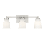 Bellevue 3 Light 24" Wide Bathroom Vanity Light Brushed Nickel