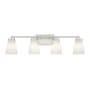 Bellevue 4 Light 32" Wide Bathroom Vanity Light Brushed Nickel