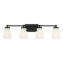 Bellevue 4 Light 32" Wide Bathroom Vanity Light Matte Black
