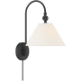 Bellevue 16" Tall Hardwired or Plug-In Wall Sconce Matte Black