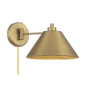 Bellevue 8" Tall Hardwired or Plug-In Wall Sconce Natural Brass