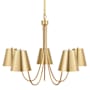 Bellevue 5 Light 32" Wide Chandelier Natural Brass
