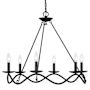 Bellevue 6 Light 28" Wide Taper Candle Style Chandelier Matte Black