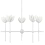 Bellevue 5 Light 26" Wide Chandelier with Floral Shades Bisque White