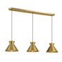 Bellevue 3 Light 40" Wide Linear Pendant Natural Brass