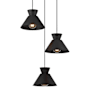 Bellevue 3 Light 20" Wide Multi Light Pendant Matte Black