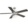 Bellevue 52" 5 Blade Dual Mounting Indoor Ceiling Fan Brushed Nickel
