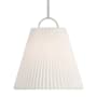 Bellevue 15" Wide Pendant with Knife-Pleated Fabric Shade Brushed Nickel