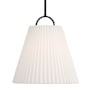 Bellevue 15" Wide Pendant with Knife-Pleated Fabric Shade Matte Black