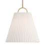 Bellevue 15" Wide Pendant with Knife-Pleated Fabric Shade Natural Brass