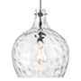 Bellevue 13" Wide Pendant with Clear Hammered Glass Shade Matte Black