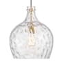 Bellevue 13" Wide Pendant with Clear Hammered Glass Shade Natural Brass