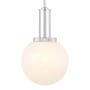Bellevue 8" Wide Mini Pendant with Strié Glass Shade Chrome