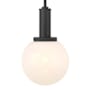 Bellevue 8" Wide Mini Pendant with Strié Glass Shade Matte Black