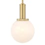 Bellevue 8" Wide Mini Pendant with Strié Glass Shade Natural Brass