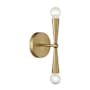 Bellevue 2 Light 10" Tall Bathroom Sconce Natural Brass